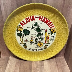 Vintage Hawaii Melamine Plate